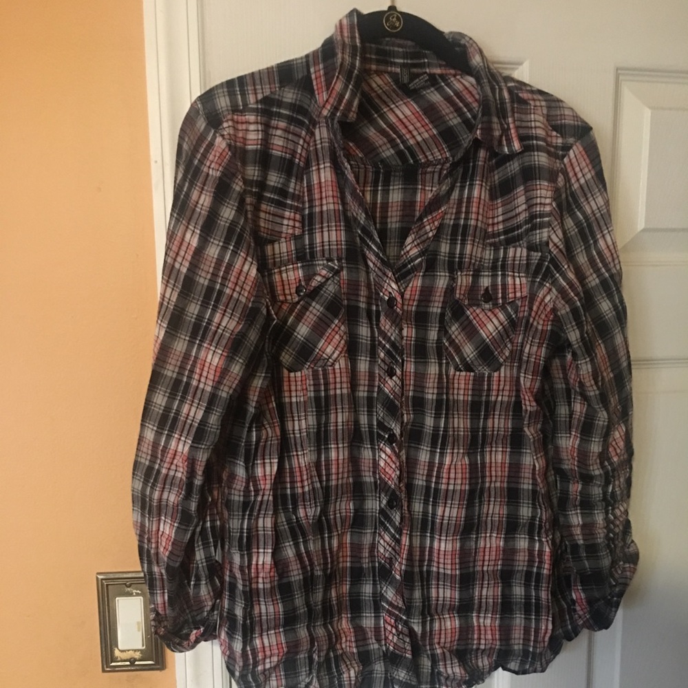 Peasport plaid button down shirt.